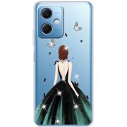 Чехол со стразами BoxFace Xiaomi Redmi Note 12 (China) Girl in the green dress