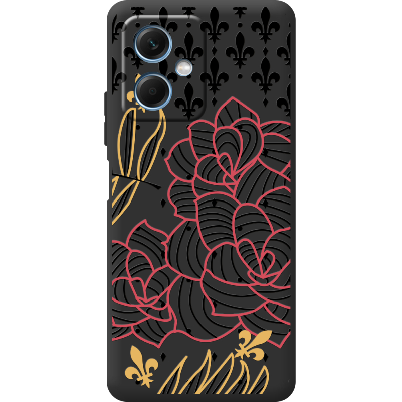 Черный чехол BoxFace Xiaomi Redmi Note 12 (China) FranceFlowers