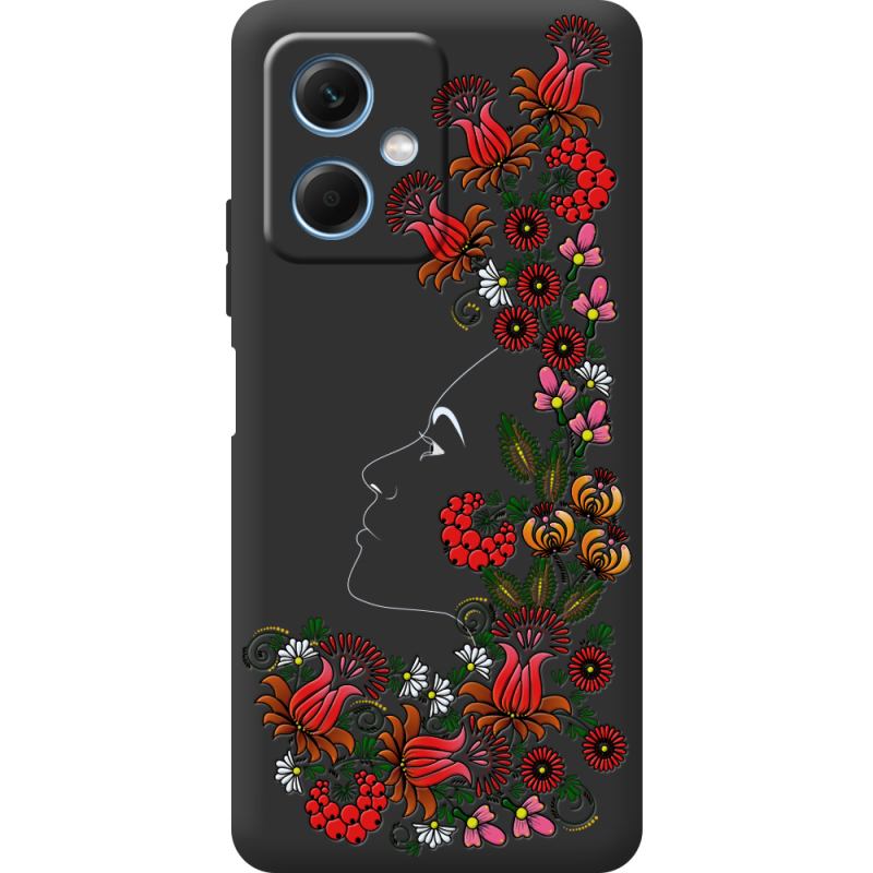 Черный чехол BoxFace Xiaomi Redmi Note 12 (China) 3D Ukrainian Muse