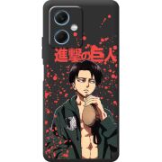 Черный чехол BoxFace Xiaomi Redmi Note 12 (China) Атака Титанов Леви