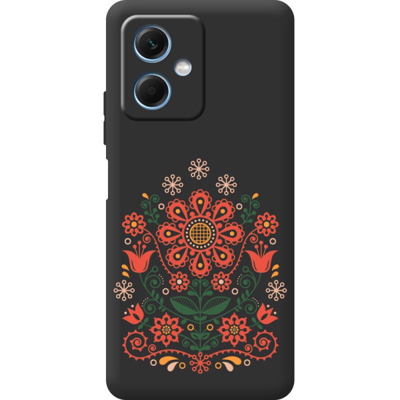 Черный чехол BoxFace Xiaomi Redmi Note 12 (China) Ukrainian Ornament