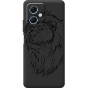 Черный чехол BoxFace Xiaomi Redmi Note 12 (China) Lion