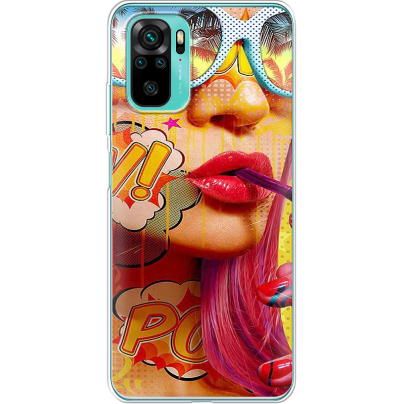 Чехол BoxFace Poco M5s Yellow Girl Pop Art