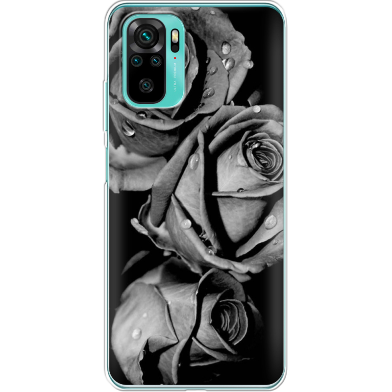 Чехол BoxFace Poco M5s Black and White Roses