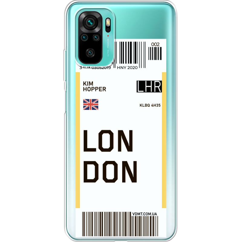 Прозрачный чехол BoxFace Xiaomi Poco M5s Ticket London