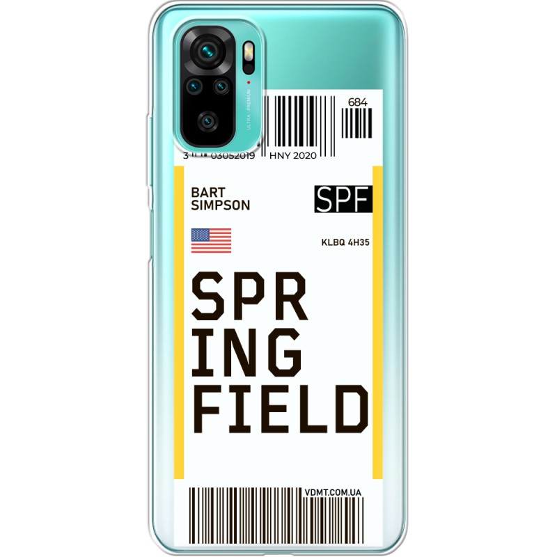 Прозрачный чехол BoxFace Xiaomi Poco M5s Ticket Springfield