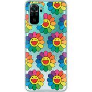 Прозрачный чехол BoxFace Xiaomi Poco M5s Hippie Flowers