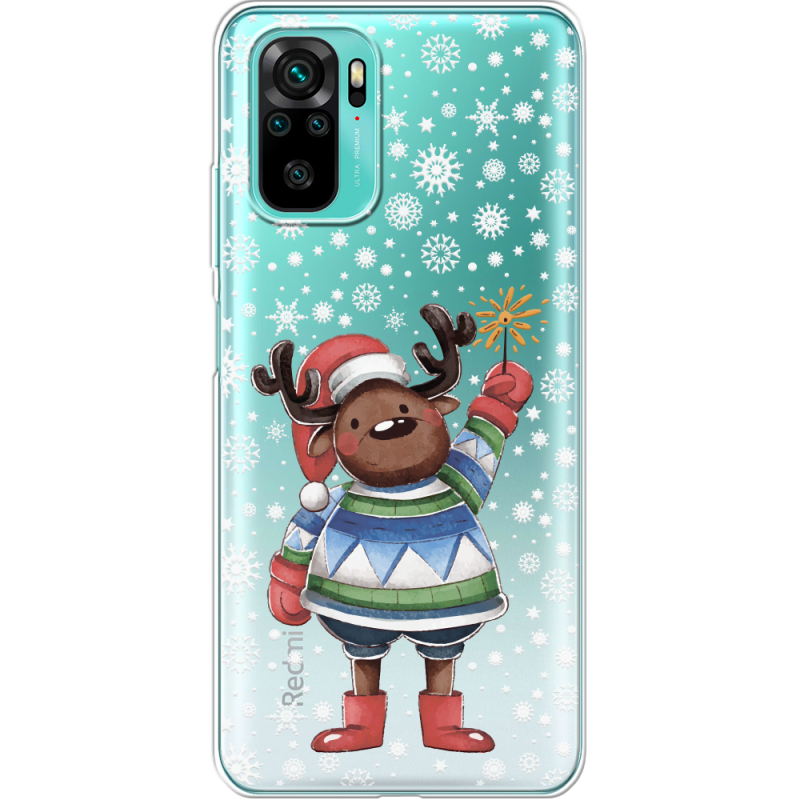 Прозрачный чехол BoxFace Xiaomi Poco M5s Christmas Deer with Snow