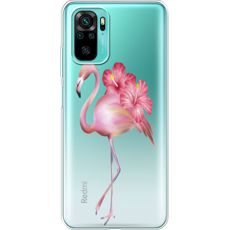 Прозрачный чехол BoxFace Xiaomi Poco M5s Floral Flamingo