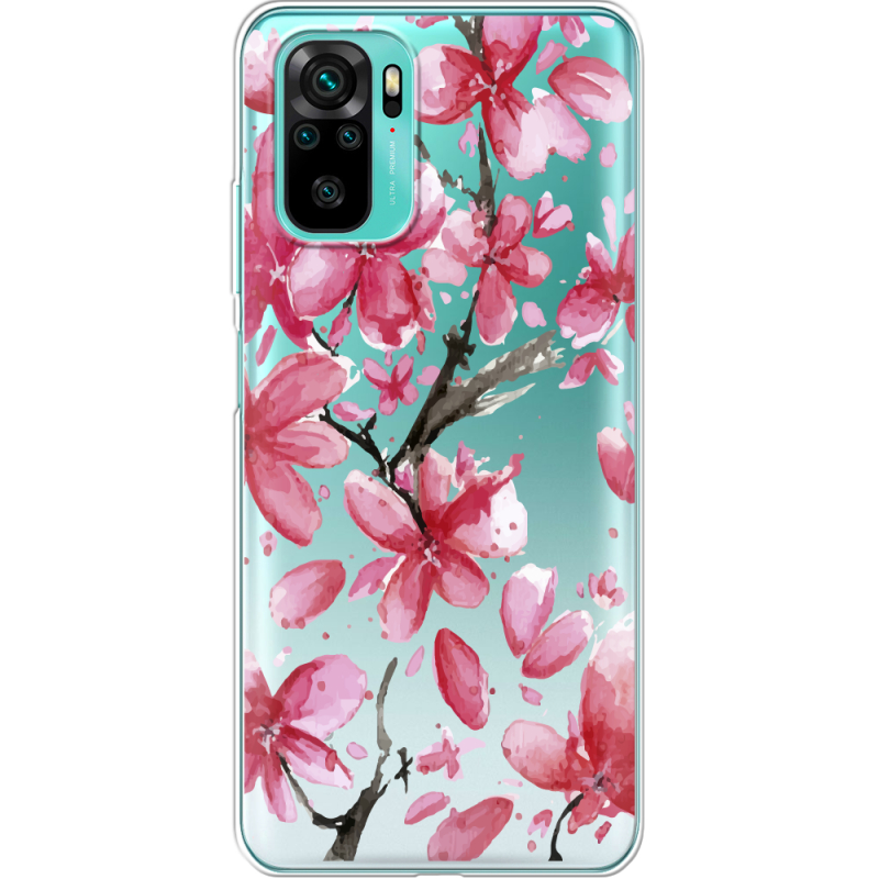 Прозрачный чехол BoxFace Xiaomi Poco M5s Pink Magnolia