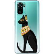 Чехол со стразами Xiaomi Poco M5s Egipet Cat