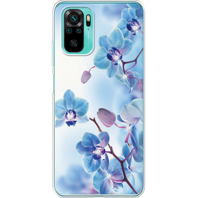 Чехол со стразами Xiaomi Poco M5s Orchids