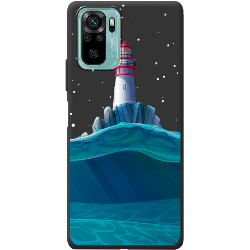 Черный чехол BoxFace Poco M5s Lighthouse