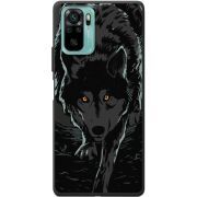 Черный чехол BoxFace Poco M5s Wolf