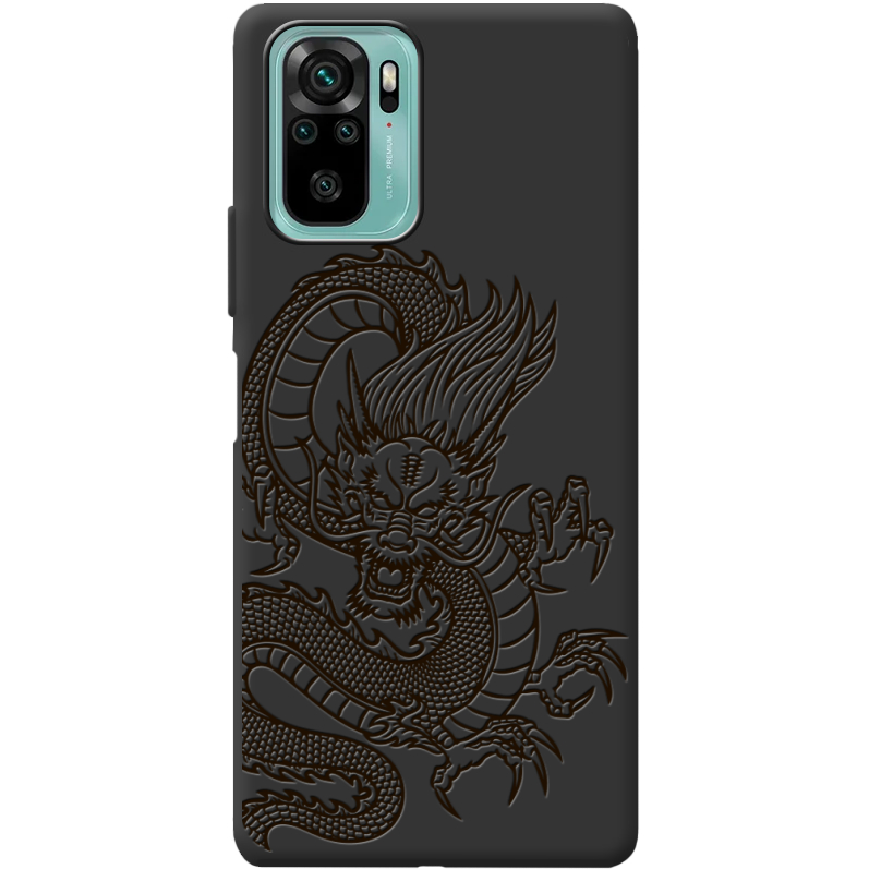 Черный чехол BoxFace Poco M5s Chinese Dragon