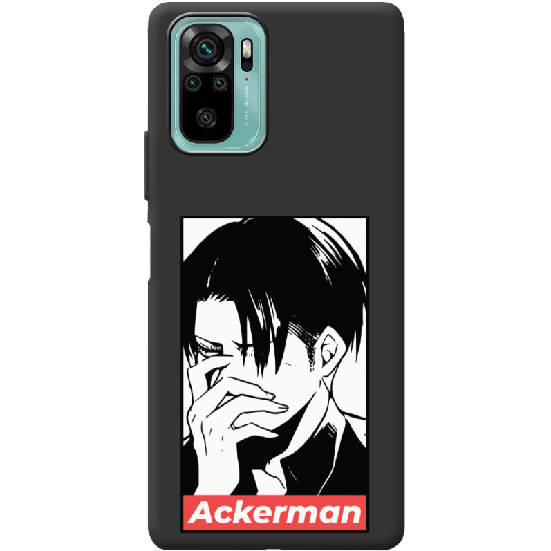 Черный чехол BoxFace Poco M5s Attack On Titan - Ackerman