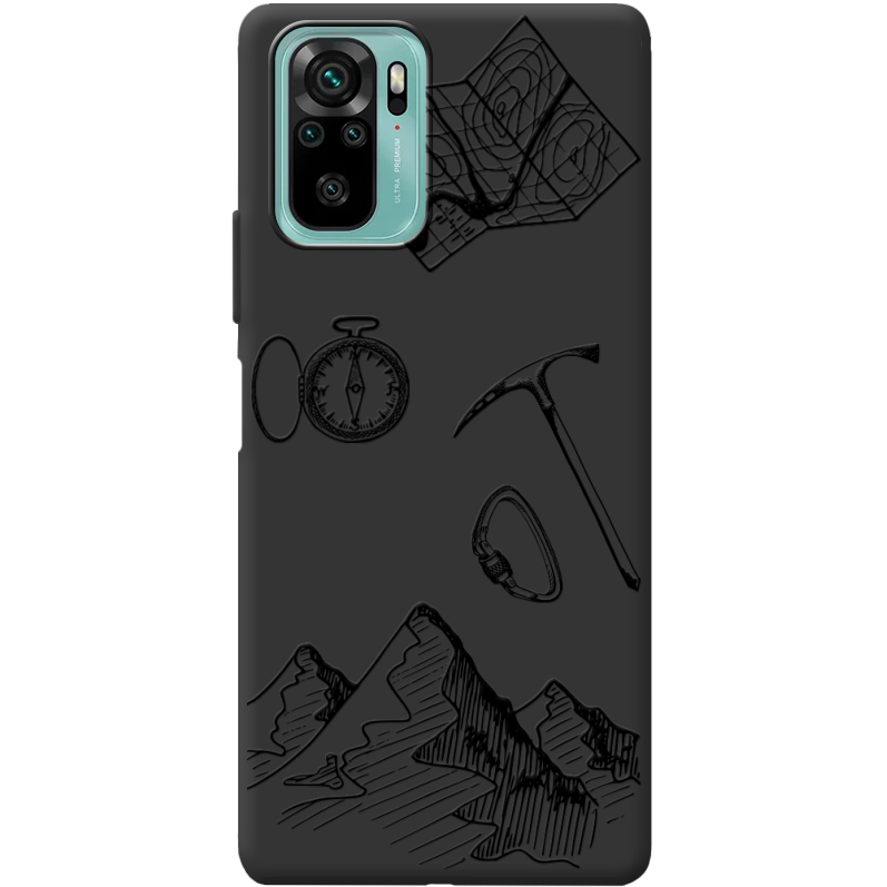 Черный чехол BoxFace Poco M5s Mountains