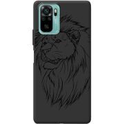 Черный чехол BoxFace Poco M5s Lion