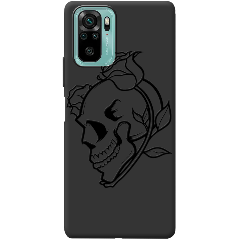 Черный чехол BoxFace Poco M5s Skull and Roses