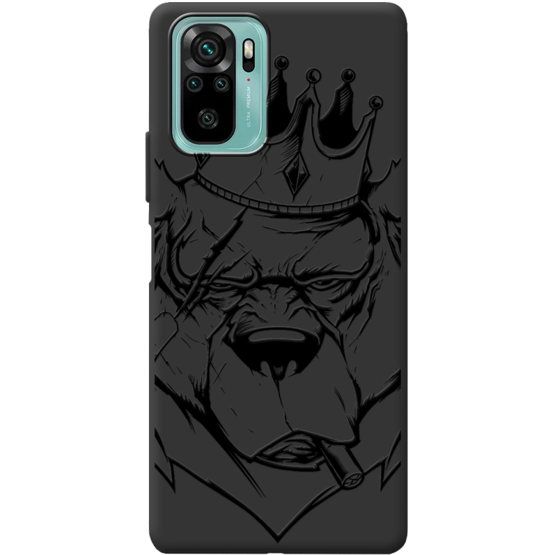 Черный чехол BoxFace Poco M5s Bear King