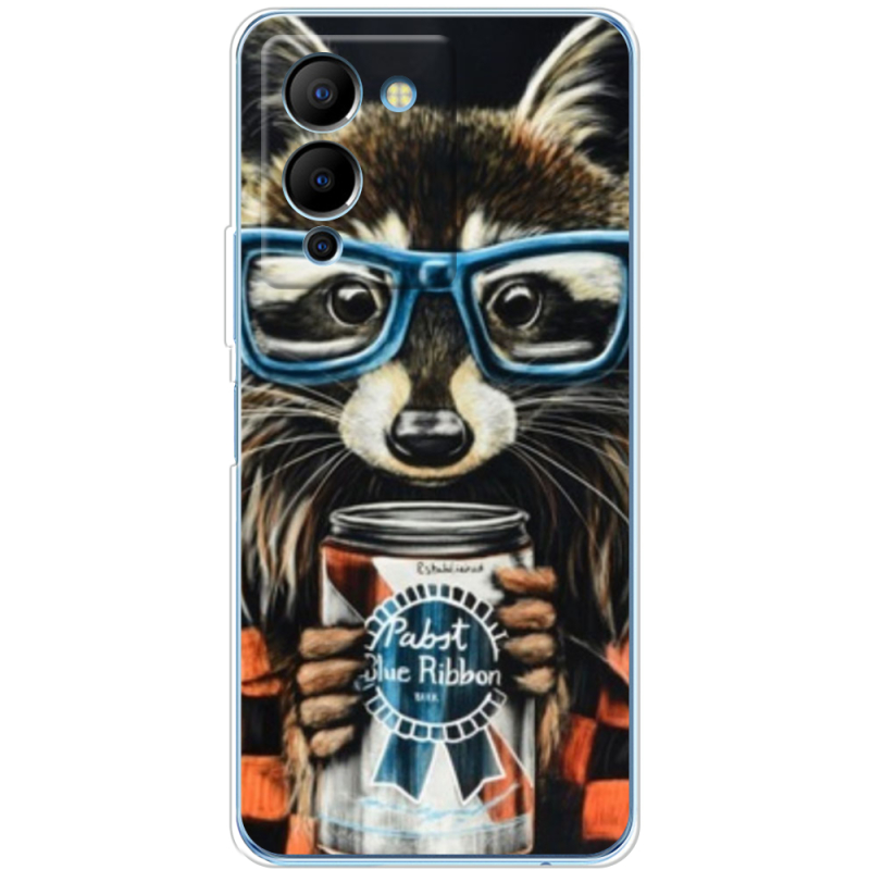 Чехол BoxFace Infinix Note 12 (G96) Енот с банкой