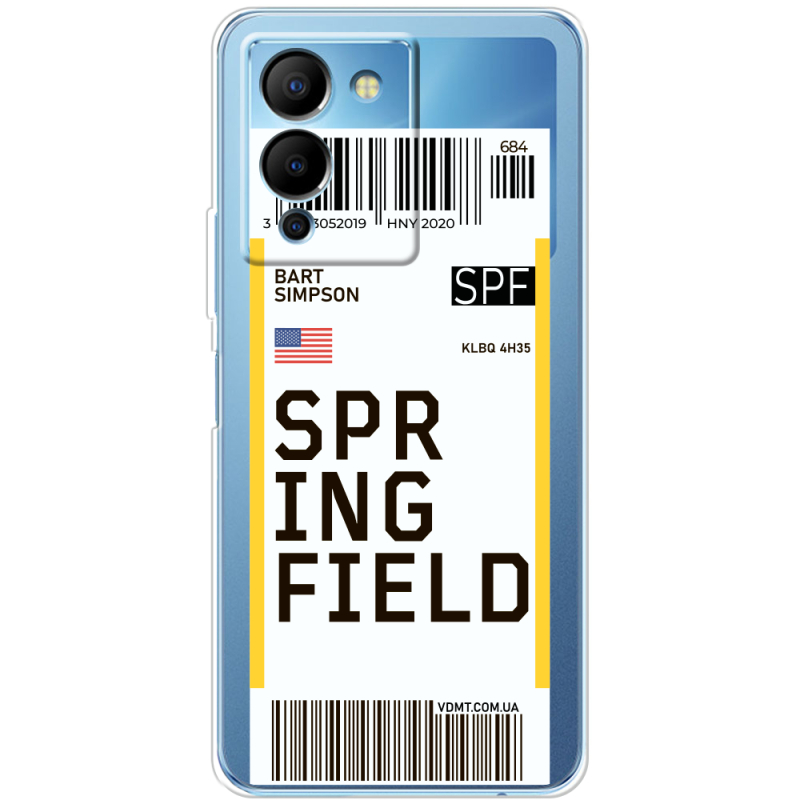 Прозрачный чехол BoxFace Infinix Note 12 (G96) Ticket Springfield