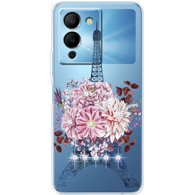 Чехол со стразами Infinix Note 12 (G96) Eiffel Tower