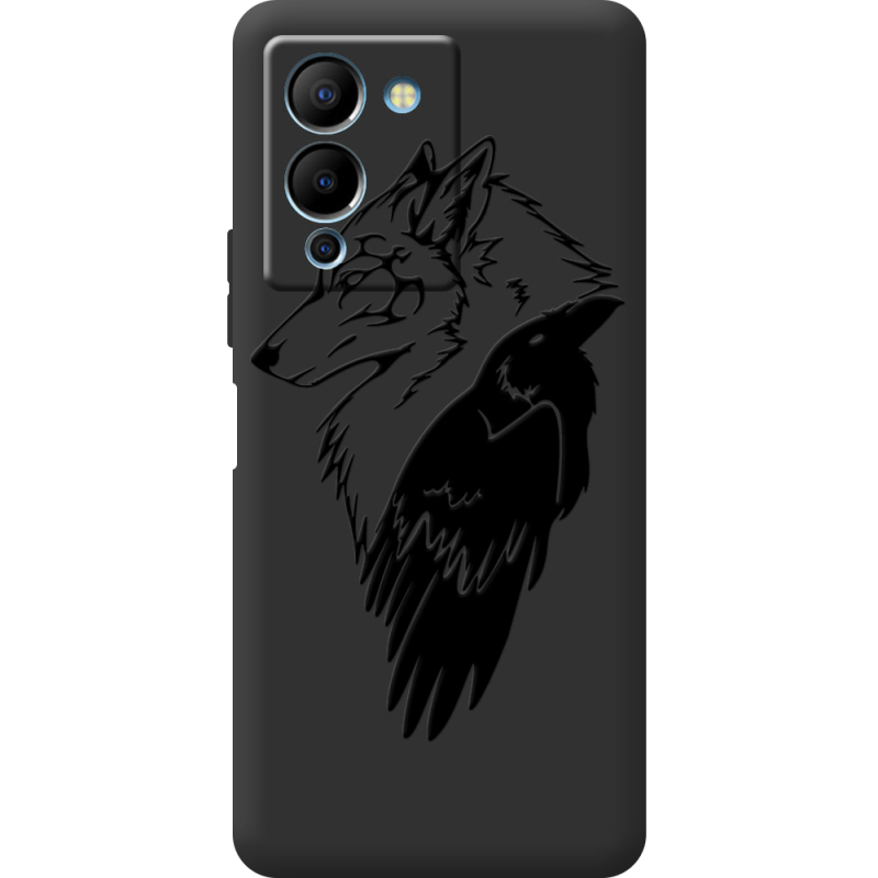 Черный чехол BoxFace Infinix Note 12 (G96) Wolf and Raven