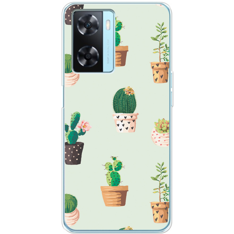 Чехол BoxFace OPPO A57s L-green Cacti