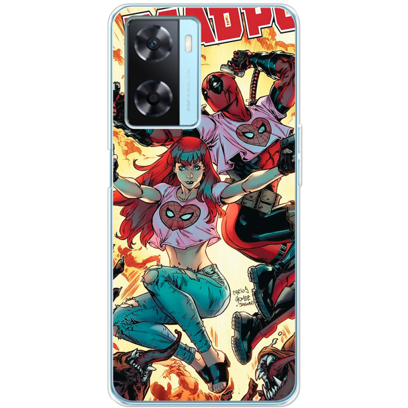 Чехол BoxFace OPPO A57s Deadpool and Mary Jane