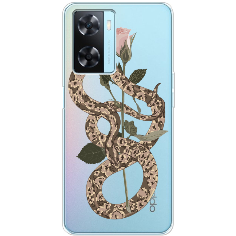 Прозрачный чехол BoxFace OPPO A57s Glamor Snake