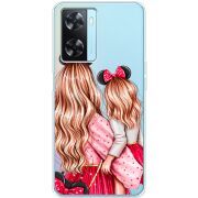 Прозрачный чехол BoxFace OPPO A57s Mouse Girls