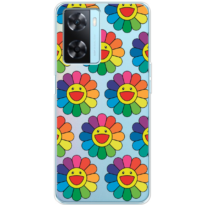 Прозрачный чехол BoxFace OPPO A57s Hippie Flowers