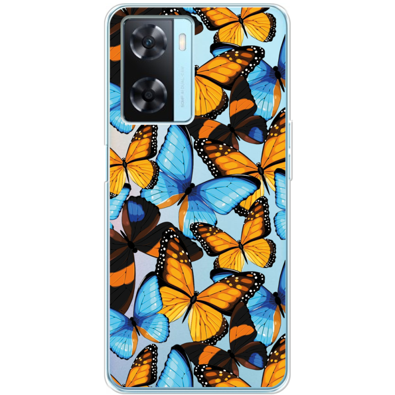 Прозрачный чехол BoxFace OPPO A57s Butterfly Morpho