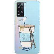 Прозрачный чехол BoxFace OPPO A57s Segull in Cofee Pool