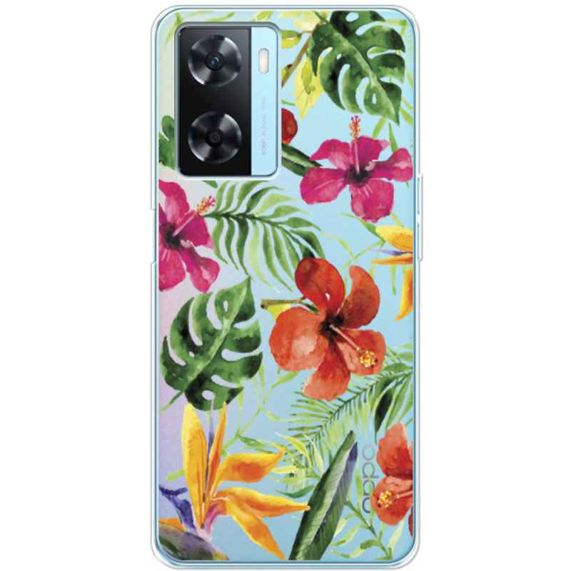 Прозрачный чехол BoxFace OPPO A57s Tropical Flowers