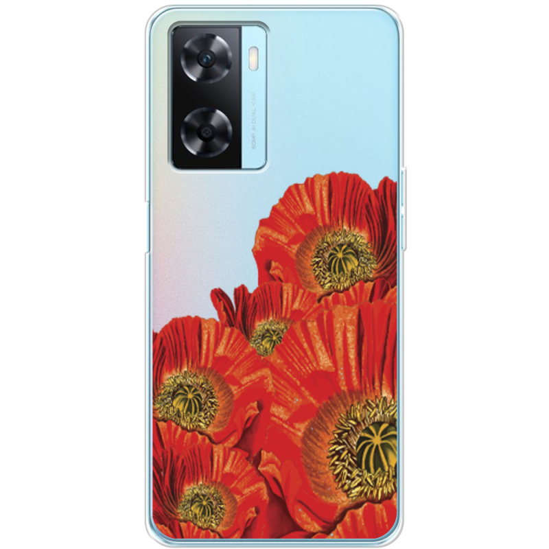 Прозрачный чехол BoxFace OPPO A57s Red Poppies