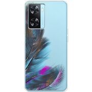 Прозрачный чехол BoxFace OPPO A57s Feathers