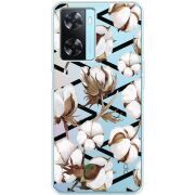 Прозрачный чехол BoxFace OPPO A57s Cotton flowers