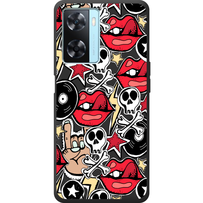 Черный чехол BoxFace OPPO A57s Rock Graffiti