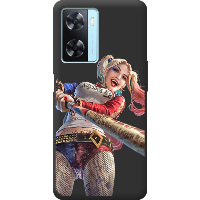 Черный чехол BoxFace OPPO A57s Happy Harley Quinn