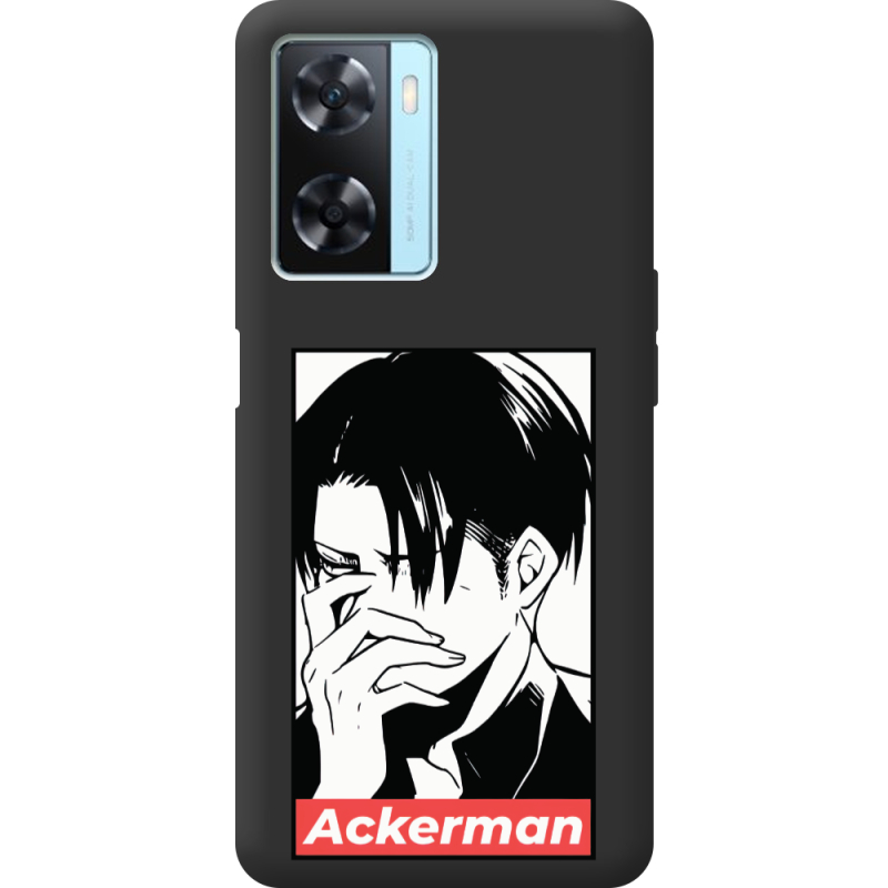 Черный чехол BoxFace OPPO A57s Attack On Titan - Ackerman