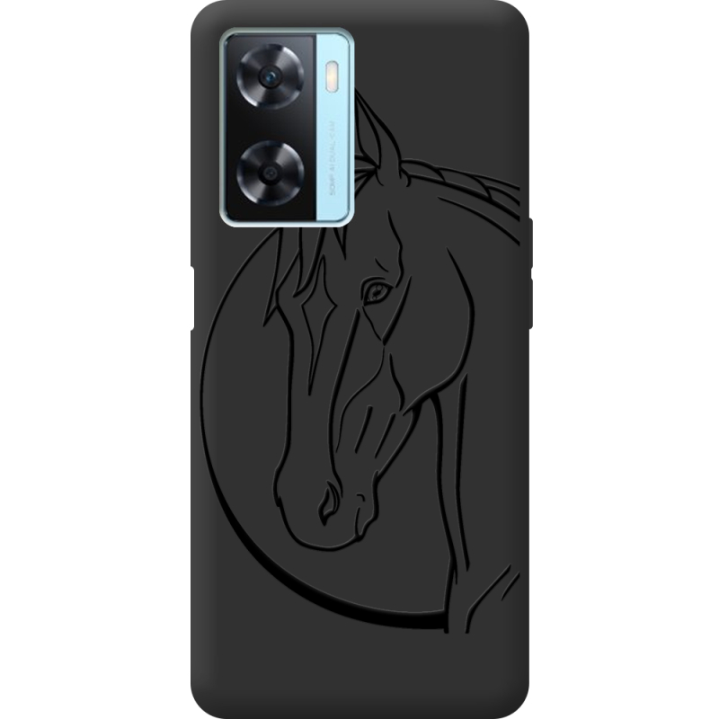 Черный чехол BoxFace OPPO A57s Horse