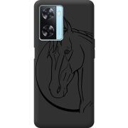 Черный чехол BoxFace OPPO A57s Horse