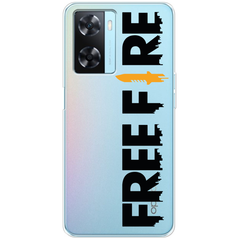 Прозрачный чехол BoxFace OPPO A77 Free Fire Black Logo