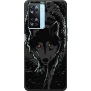 Черный чехол BoxFace OPPO A77 Wolf