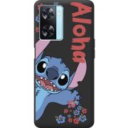 Черный чехол BoxFace OPPO A77 Гавайський друг Stich