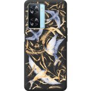 Черный чехол BoxFace OPPO A77 Ластівки