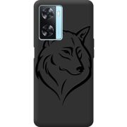 Черный чехол BoxFace OPPO A77 Wolf