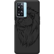 Черный чехол BoxFace OPPO A77 Lion